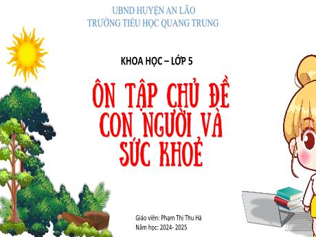 Bài giảng Khoa học 5 (Kết nối tri thức) - Ôn tập chủ đề con người và sức khỏe - Năm học 2024-2025 - Phạm Thị Thu Hà
