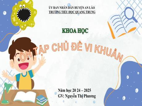 Bài giảng Khoa học 5 (Kết nối tri thức) - Ôn tập chủ đề vi khuẩn - Nguyễn Thị Phương