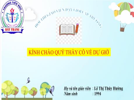 Bài giảng Toán 5 - Viết các số đo diện tích dưới dạng số thập phân - Năm học 2023-2024 - Lê Thị Thúy Hường